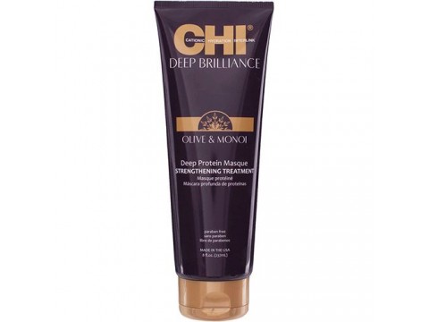 CHI Deep Brilliance Olive&Monoi Deep Protein Masque Stiprinamoji Plaukų Kaukė, 237 ml